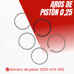AROS DE PISTON 0.25 HONDA XR 125L - comprar online
