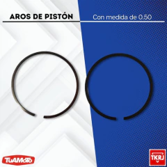 Imagen de AROS DE PISTON 0.50 HONDA BIZ 125/XR 125/CB1 TKRJ