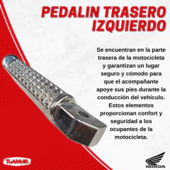 PEDALIN TRASERO IZQUIERDO HONDA NC 700/NC 750/CB 190 - tienda online