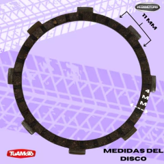 Imagen de JUEGO DISCOS DE EMBRAGUE YBR/XTZ 125 VEDAMOTORS