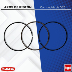 AROS DE PISTON 0.25 HONDA TORNADO TKRJ - tienda online