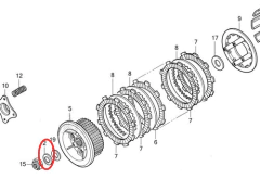ARANDELA TRABA (16MM) CUERPO EMBRAGUE HONDA TORNADO en internet