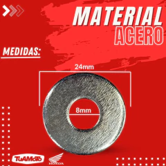 ARANDELA PLANA (8 MM) 5X24 HONDA - Tuamoto Mayorista