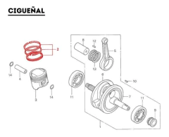 AROS DE PISTON 0.50 HONDA CG 125/XLR 125 TKRJ - comprar online