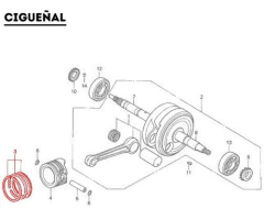 AROS DE PISTON 0.50 HONDA BIZ 125/XR 125/CB1 TKRJ en internet