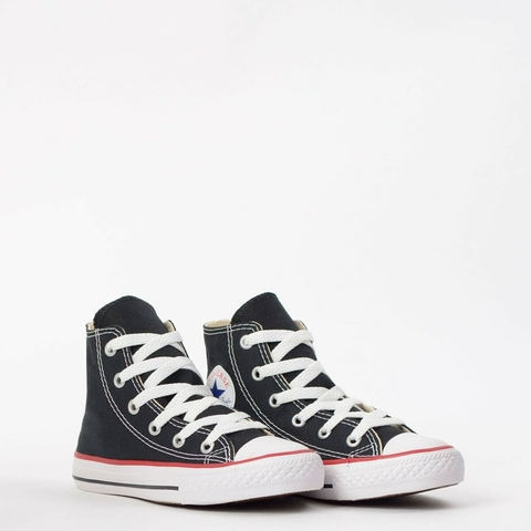 Tênis Converse Chuck Taylor All Star Kids Hi Preto Vermelho