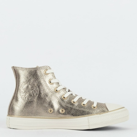 Tênis Converse Chuck Taylor All Star Hi Pretty Patina Ouro Claro