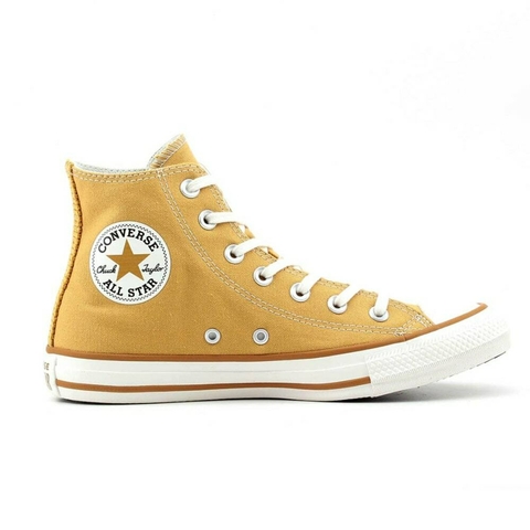 Tênis Converse All Star Cano Alto Tecido Mel Queimado