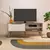 Rack Para TV 1 Porta e 2 Nichos Artely Lotus Cor Carvalho Com Off White