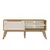Rack Para TV 1 Porta e 2 Nichos Artely Lotus Cor Carvalho Com Off White - comprar online