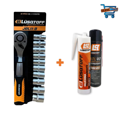 COMBO Juego de Bocallaves 1/2 11 Pz Lusqtoff JBL11-8 + 1 Silicona y 1 Lubricante - comprar online