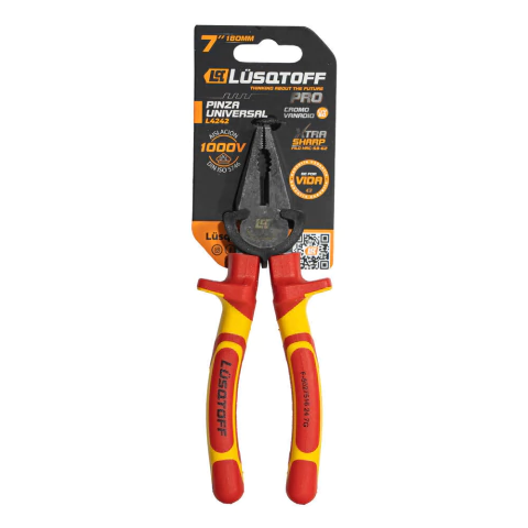 Pinza Universal Pro 7" 180 mm Aislación 1000 V Lusqtoff L4242