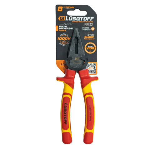 Pinza Universal Pro 8" 200 mm Aislación 1000 V Lusqtoff L4244