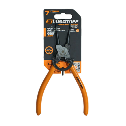 Pinza Seeger Cerrar Recto Pro 7" 180 mm Lusqtoff L4280