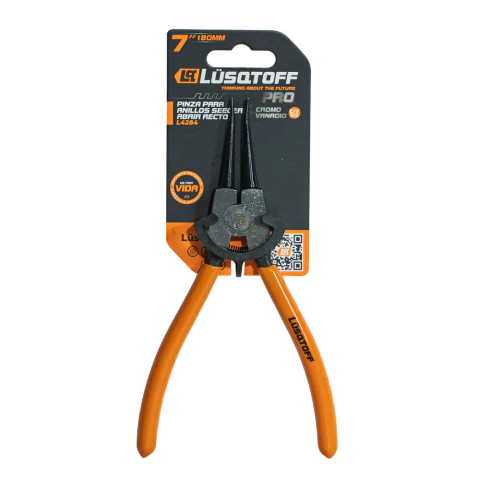 Pinza Seeger Pro Abrir Recto 7" 180 mm Lusqtoff L4284