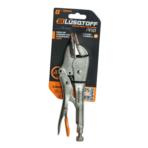 Pinza Presión con Plataforma Pro 8" 200 mm Lusqtoff L4310