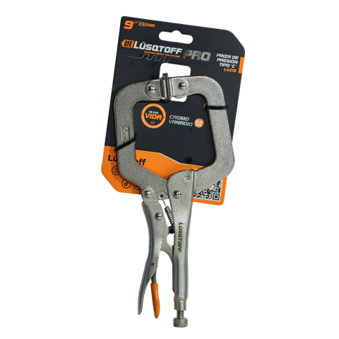 Pinza Presión Tipo C Pro 9" 230 mm Lusqtoff L4316