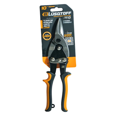 Tijera de Aviación Pro Corte Recto 10" 250 mm Lusqtoff L4400