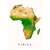 Mapa de Relevo da África - comprar online