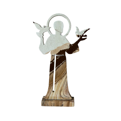 SÃO FRANCISCO DE ASSIS QUARTZITO ROMA IMPERIALE VINTAGE - M 26x8cm