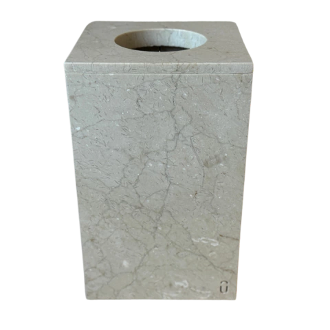 LIXEIRA LAVABO MÁRMORE CREMA MARFIL STANDARD POLIDO 28x18cm