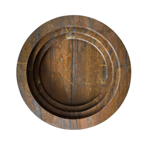 FRUTEIRA PISA CIRCULAR QUARTZITO BRONZITA VINTAGE