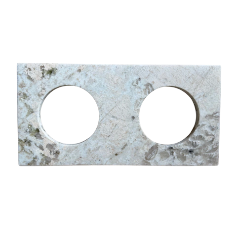 COMEDOURO PET GRANITO BRANCO ALPINUS - P