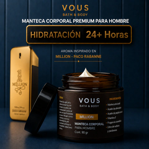 MANTECA CORPORAL MILLION · Ámbar especiado · 90g