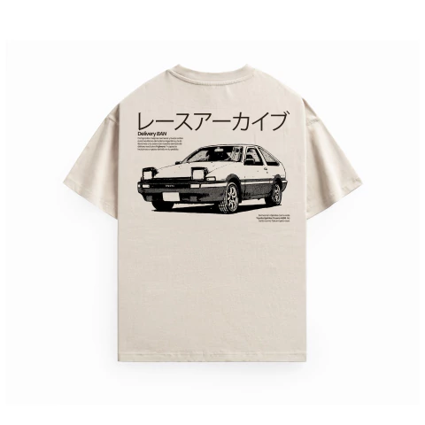 Remera Toyota Trueno Oversize Beige - comprar online