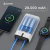 Power Bank SUONO 20000 mAh con doble salida USB-C y USB-A, cargando celular y smartwatch al mismo tiempo