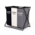 Cesto canasto triple organizador plegable para ropa, con divisiones para ropa oscura, clara y de color, ideal para el hogar.