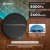 Aspiradora robot SUONO con tecnología láser y gyro, mostrando sus repuestos y características principales como potencia de succión de 8000Pa, batería de litio de 2600mAh, y función de aspirar y trapear simultáneamente sobre piso de madera.