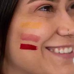Bastão 3 em 1 D'brisse Sombra, Batom Blush Natural Vegano Cor Rosadin - loja online
