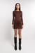 VESTIDO OLYMPEA MINI CHOCOLATE - tienda online