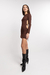 VESTIDO OLYMPEA MINI CHOCOLATE - comprar online