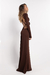 VESTIDO OLYMPEA LARGO CHOCOLATE - comprar online