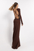 VESTIDO OLYMPEA LARGO CHOCOLATE - tienda online