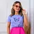T-shirt Feminina Manga Curta Gola Redonda Algodão Roupa Feminina - loja online