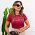 T-shirt Feminina Manga Curta Gola Redonda Algodão Roupa Feminina