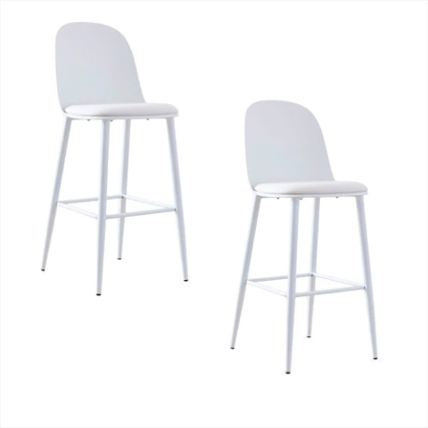 Banquetas Vita Makom Patas De Hierro, Diseño Moderno Set X2 - comprar online