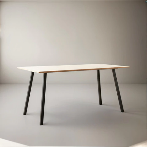 Outlet Mesa Comedor 160x90 Cm Nórdica Hierro, Madera Paraíso