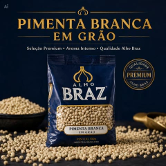 Pimenta Branca em Grão Premium Alho Braz — Aroma Intenso e Qualidade Selecionada - comprar online