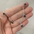Pulseira de Prata 925 Zircônias Redondas Penduradas Pretas - comprar online