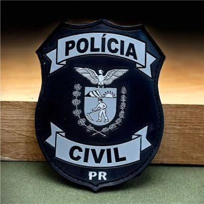 Patch Emborrachado Brasão Polícia Civil - PR