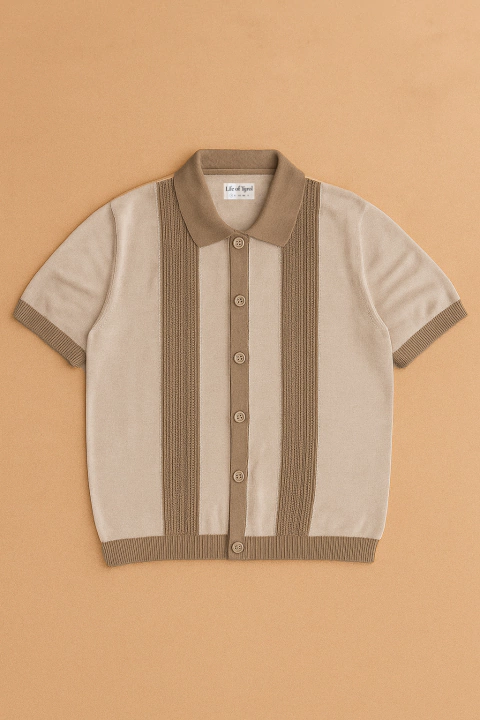 Camisa Tejida Charlie Sheen Tostado - comprar online