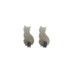 Imagen de ZA-DB1089 - Mini Gancho de Metal Colgante con Adhesivo Diseño Gatitos Classic