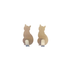 ZA-DB1089 - Mini Gancho de Metal Colgante con Adhesivo Diseño Gatitos Classic