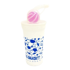 MP-0005 - Vaso con tapa y sorbete c/juguete 450 cc