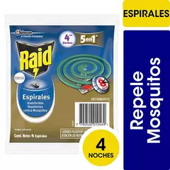 Espirales repele mosq Raíd 4 uni