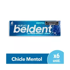 Chicle Beldent mentol 6u